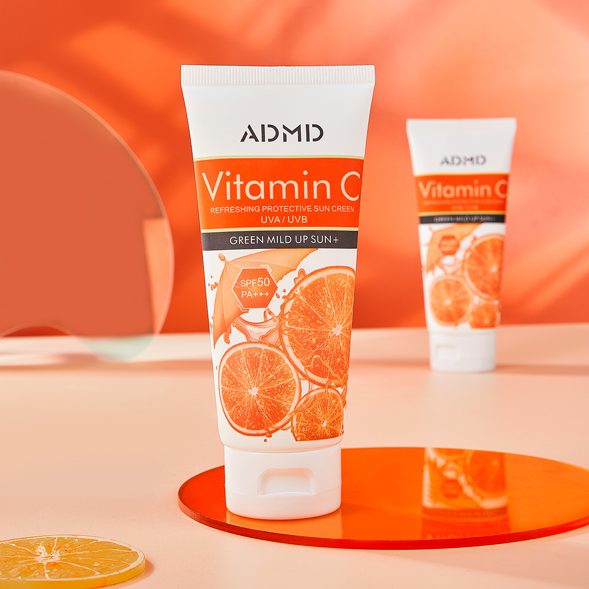 Cross-border exclusive ADMD Vitamin c sunscreen Amazon bestseller for outdoor protection, refreshing film formation, non-sticky details Picture