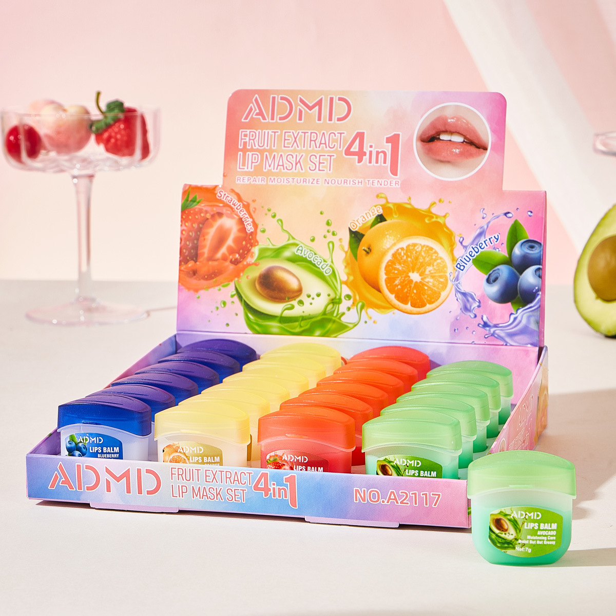Cross-border exclusive ADMD Vaseline Lip Balm for Women 7g Moisturizing and Anti-Cracking Lip Mask Set full figure