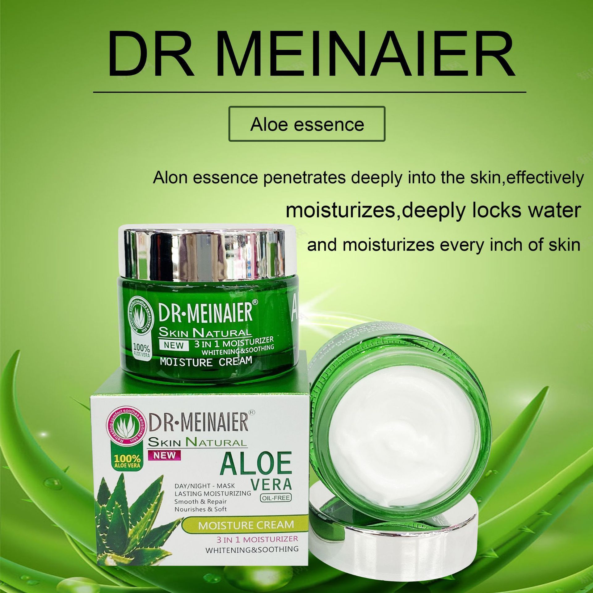 Cross-border Aloe Vera Facial Care and skin care set, hydrating and moisturizing essence, Nourishing and repairing cream, toning skin wholesale Application Scenario