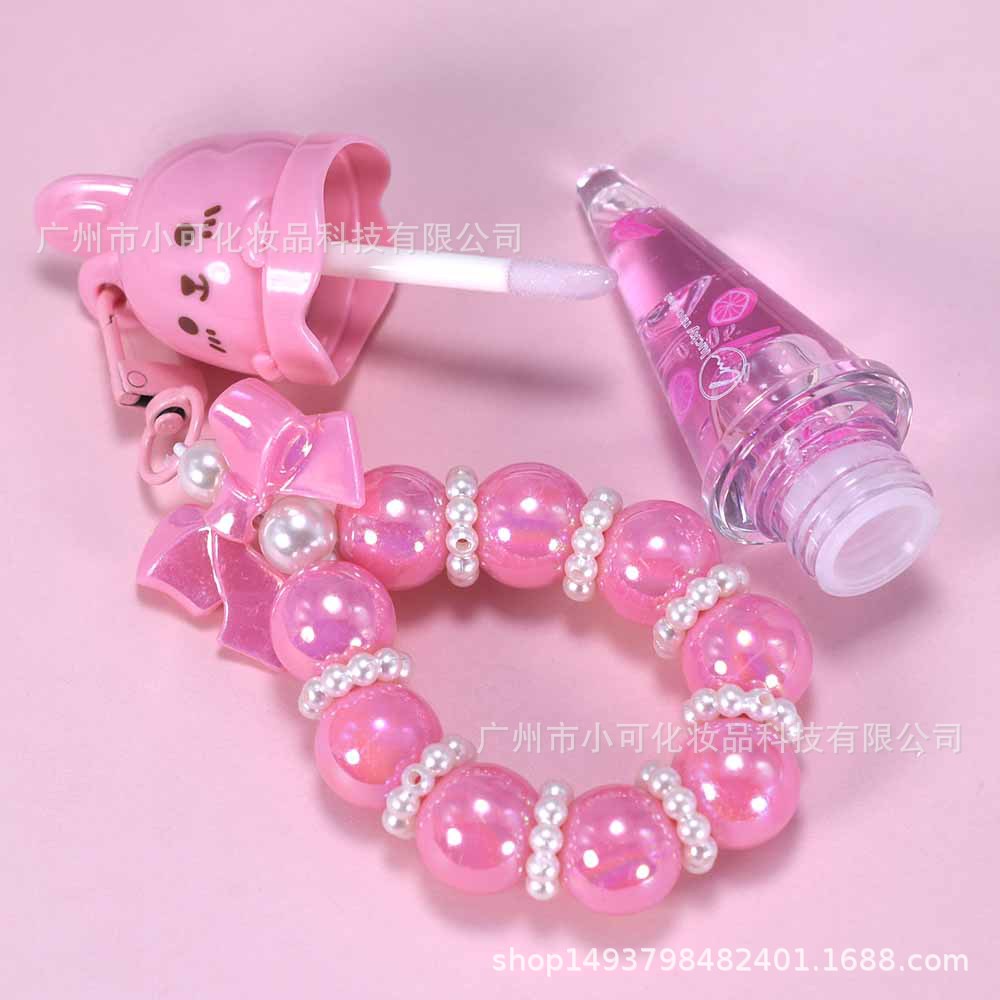 ML8134B Fruit Slice Transparent Lip Oil LUCKY MODEL Export Card Hanging Bracelet Cartoon Little Rabbit New Style details Picture