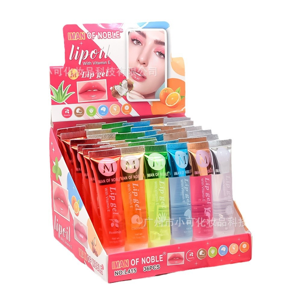 Only export [IMAN OF NOBLE] L415 Transparent Fruit-Flavored Moisturizing Lip Oil Lip Balm Item Picture