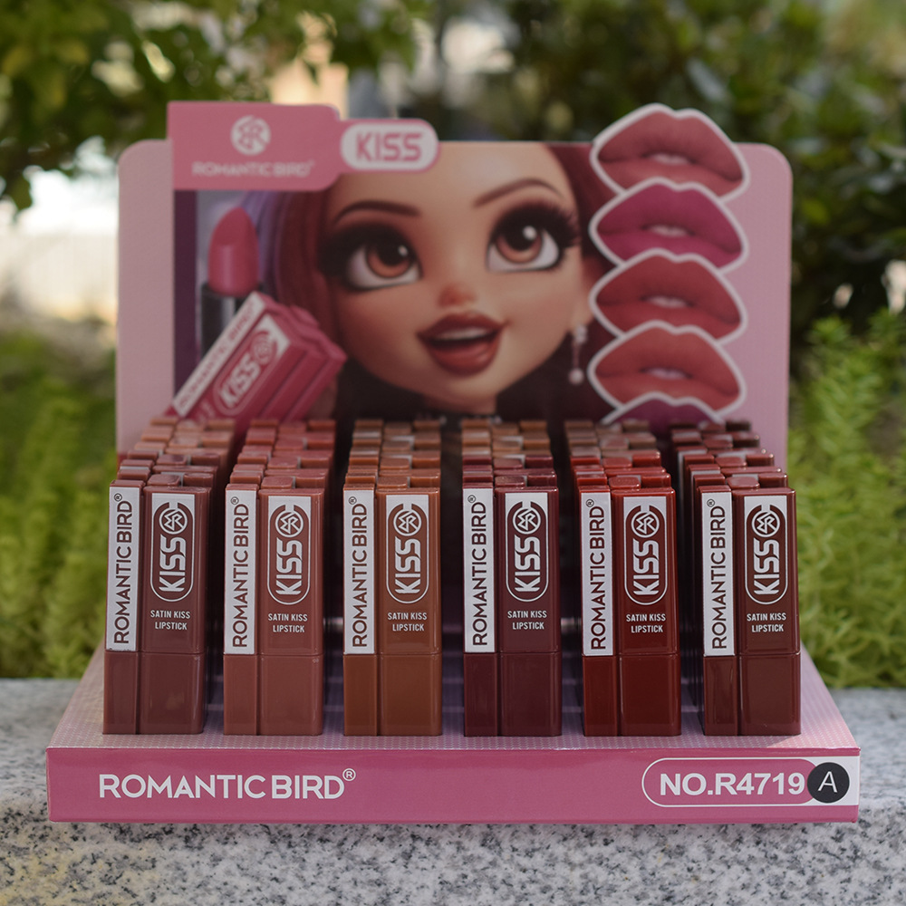Only export [ROMANTIC BIRD] R4719A MATTE LIPSTICK Matte Lipstick Cross-border 12 colors full figure