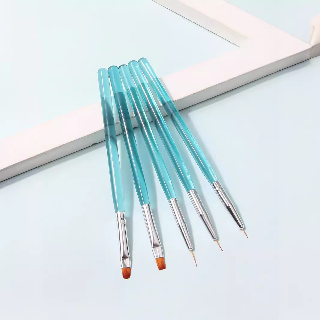 Nail art brush set, painting, sweeping, French line drawing, flower shading, gradient, light therapy pen, Japanese tool pen brush details Picture