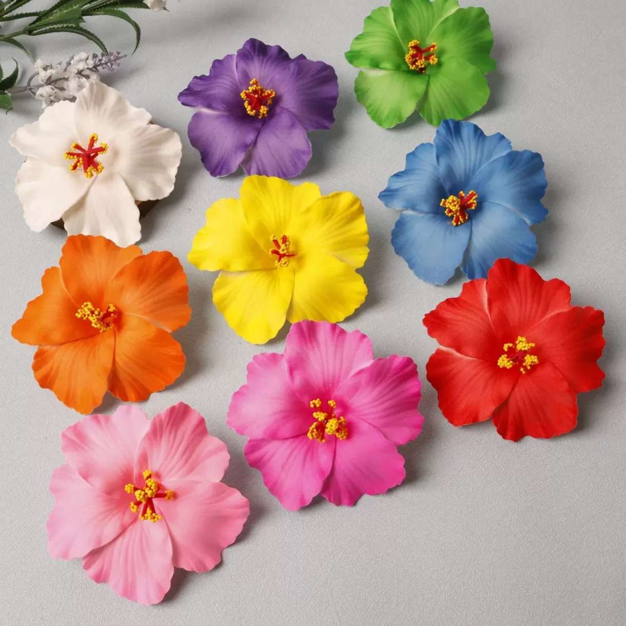 现货新款约10厘米仿真扶桑花发夹，海边游度假，拍照Dl丫创意工坊花朵头饰发夹发饰细节图