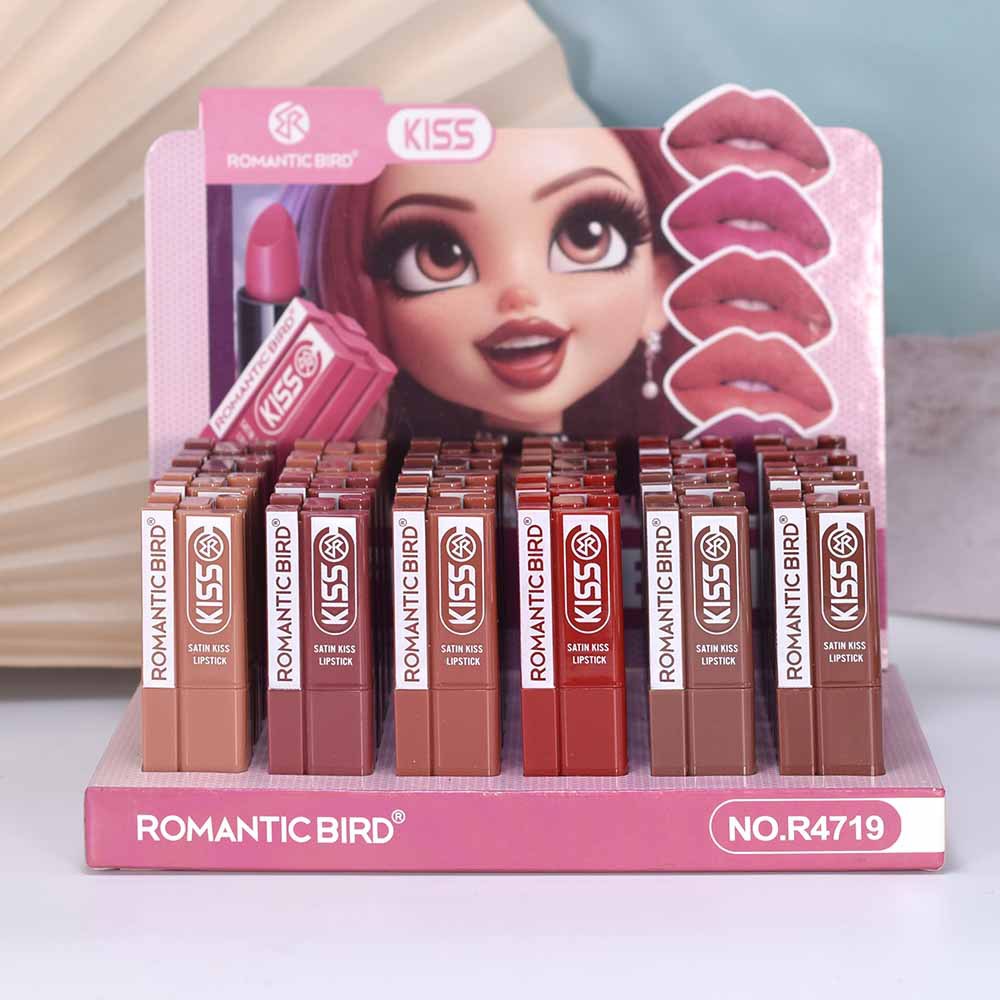 Only export [ROMANTIC BIRD] R4719 MATTE LIPSTICK Matte Lipstick Cross-border 12 colors full figure