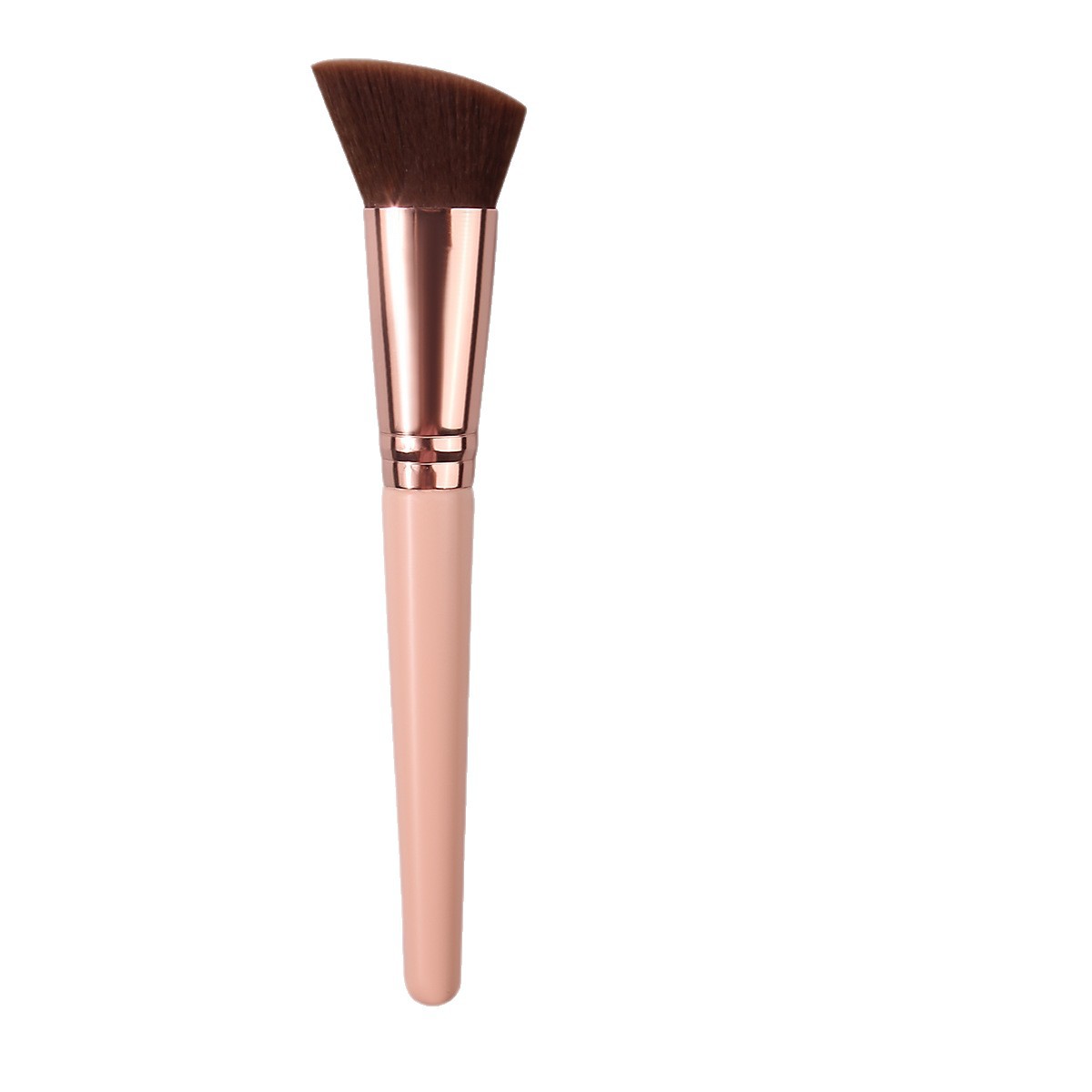 Multi-functional wooden handle blush brush, angled contouring brush, shadow contour brush, facial makeup brush, portable makeup tool Item Picture