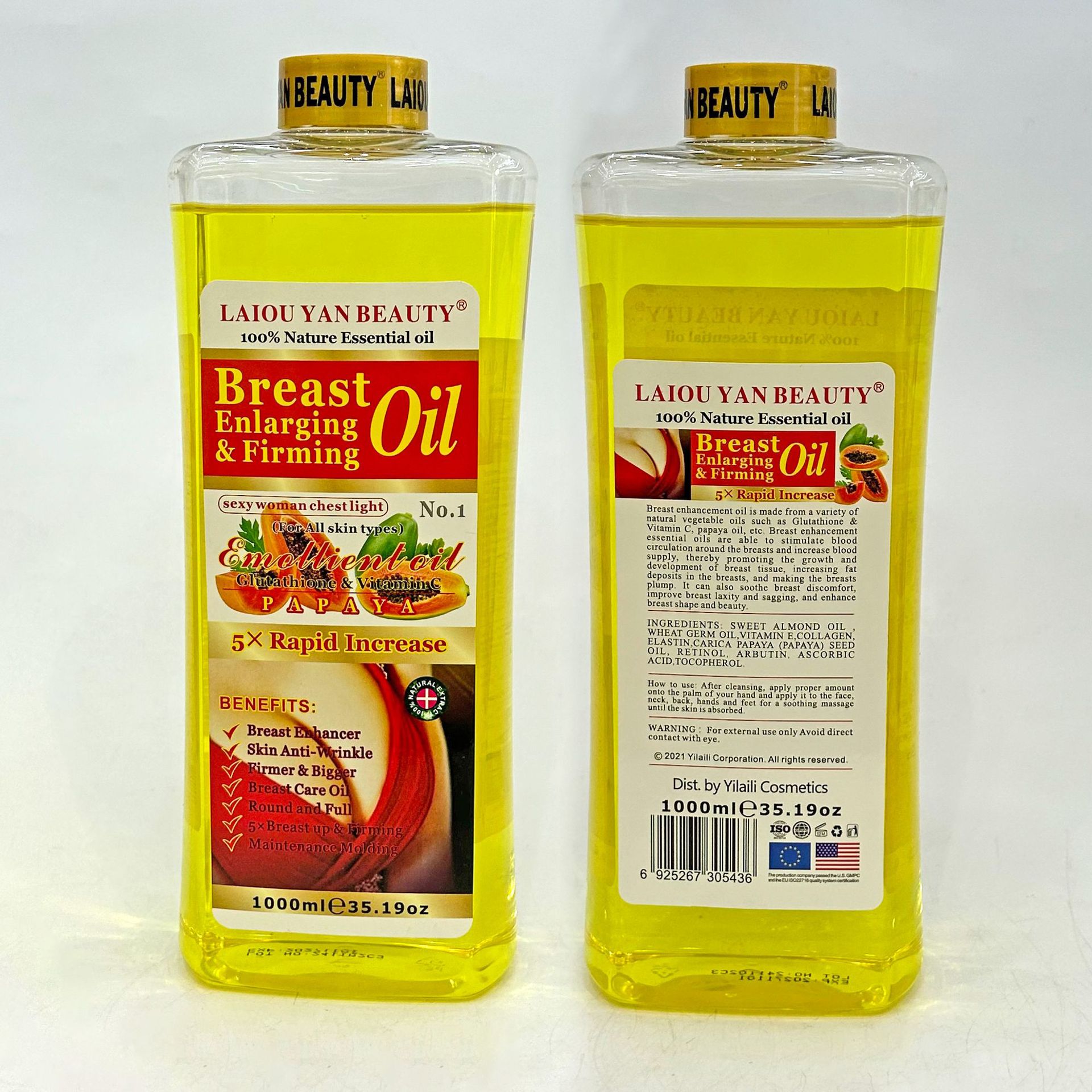 Cross-border turmeric oil 1000ml Kojic acid Oil Facial and Body Tea tree Massage Oil Massage spa Cross-border wholesale details Picture