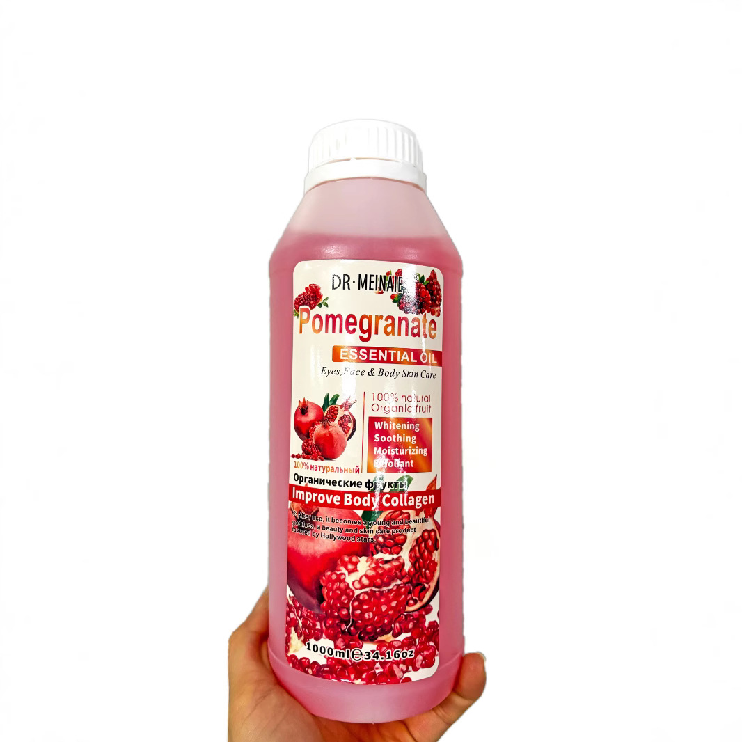 Cross-border exclusive supply of 1000ml Pomegranate essential oil HAH Massage Oil Mango Coconut Strawberry Massage SPA Oil Batch full figure
