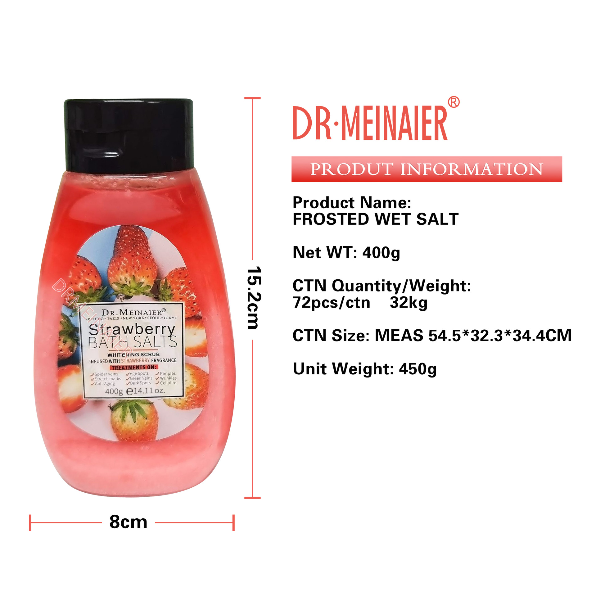 Cross-border DRMEINAIER rose scrub Bath salt for deep exfoliation and chicken skin removal, full-body aromatherapy bath salt export Item Picture