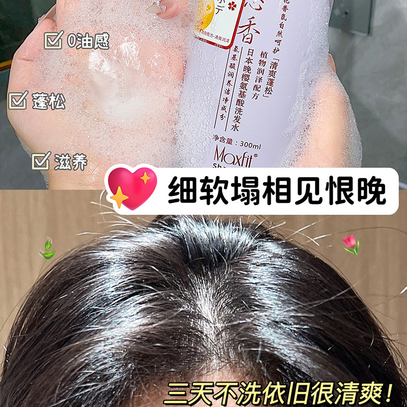 Cross-border exclusive Meishifei Hair Care Set, Japanese Late Cherry Blossom Nianxiang Amino Acid Conditioner Shampoo Specification drawing