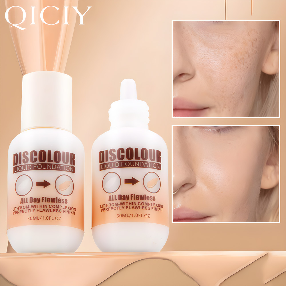 Cross-border exclusive thermochromic foundation, non-sticky, long-lasting, no makeup smudge, brightens skin tone, waterproof foundation for export details Picture