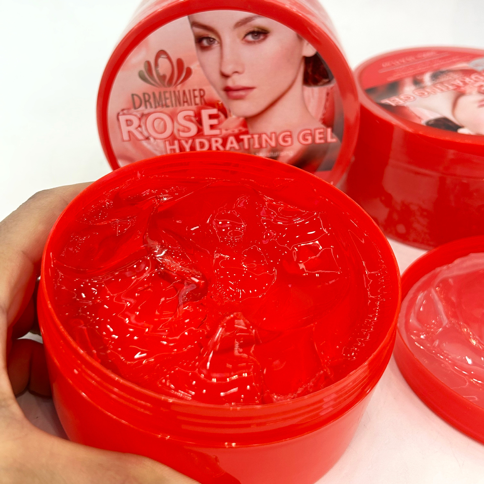 Cross-border Rose Moisturizing leave-in Gel Tomato Mask Gel Hydrating 300g export wholesale Specification drawing