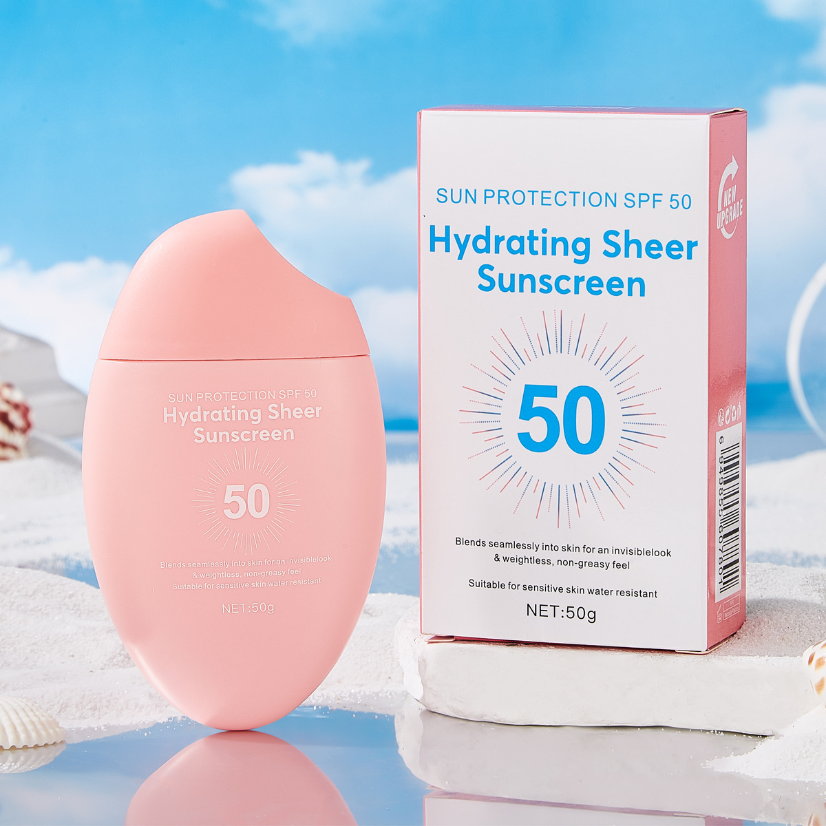 Cross-border exclusive Formbo sunscreen is refreshing and non-greasy, providing facial isolation and UV protection. It is hydrating, lightweight and portable full figure