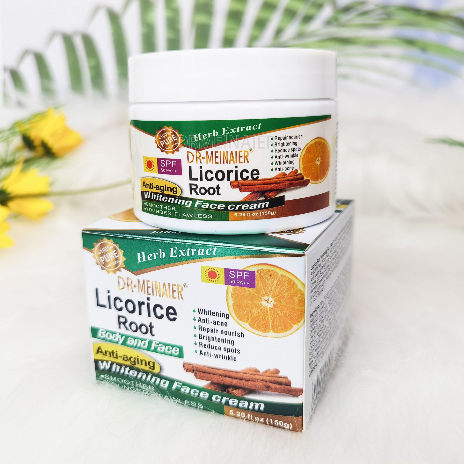 Cross-border licorice Moisturizing and repairing Face Cream, brightening and nourishing skin, moisturizing face cream and skin care mask export wholesale Specification drawing