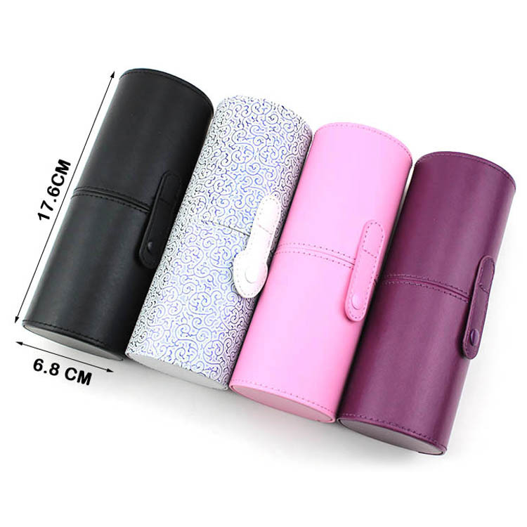 PU makeup brush holder, eyeshadow brush storage bag, complete makeup brush storage holder, makeup storage bag, wholesale of beauty tools Specification drawing