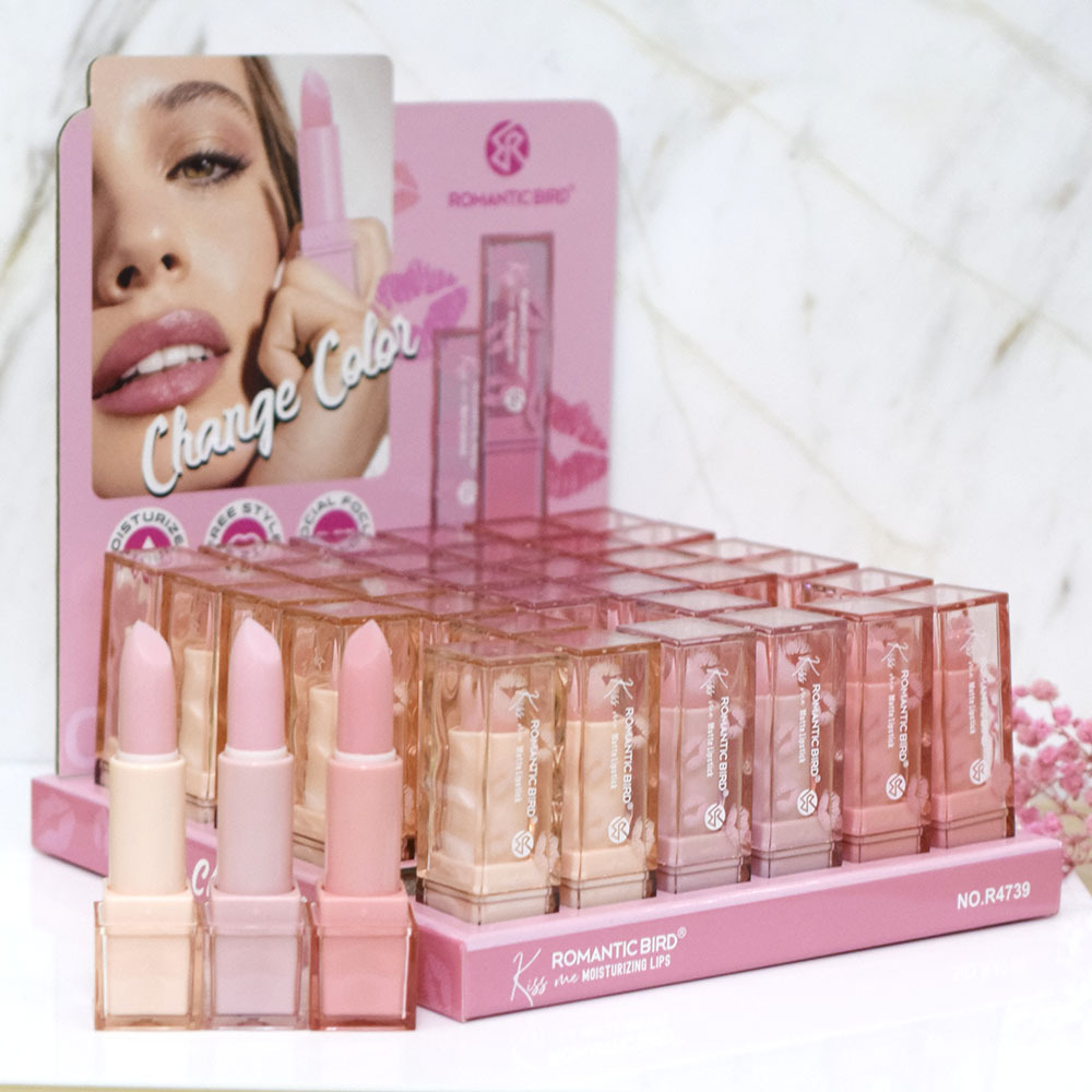 R4739 Color-changing Temperature Lipstick Lipstick ROMANTIC BIRD Moisturizing magic lipbalm full figure