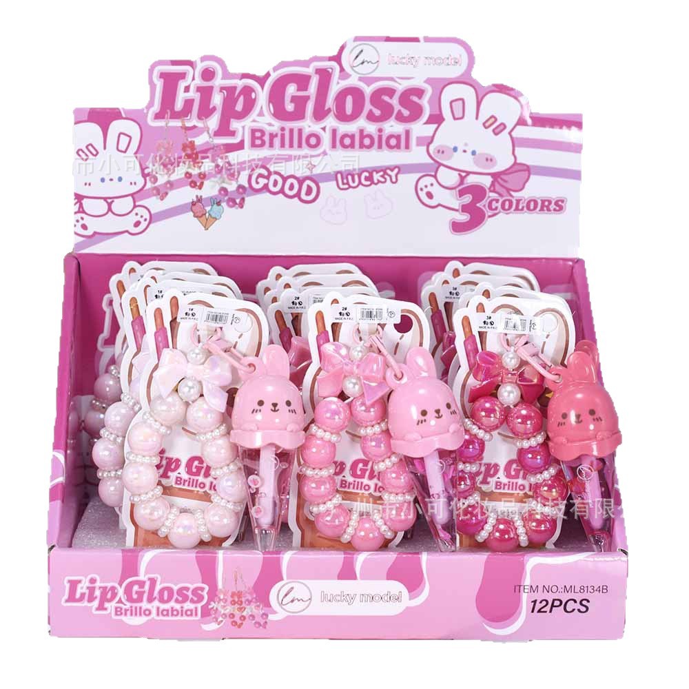 ML8134B Fruit Slice Transparent Lip Oil LUCKY MODEL Export Card Hanging Bracelet Cartoon Little Rabbit New Style Item Picture