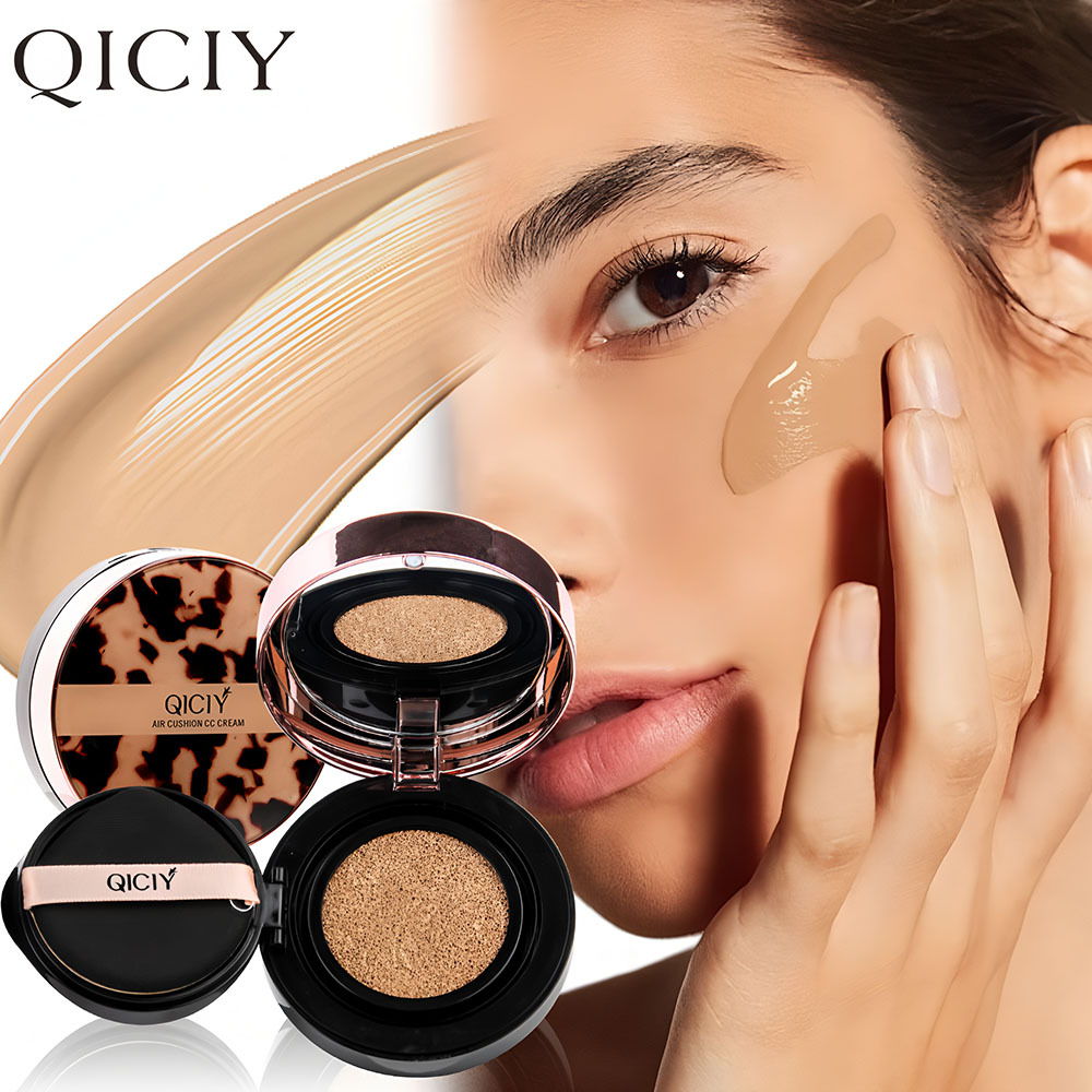 Cross-border exclusive supply: QICIY+ 3-color Cushion CC Cream Hydrating Concealer Star Cushion BB Cream Nude Makeup Moisturizing Powder Cushion full figure
