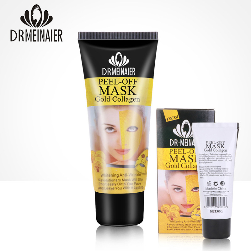 Meinair English Version MASK Gold Mask Bone Collagen Firming and Hydrating Tear-off Nasal Mask Wholesale 60G for export Specification drawing