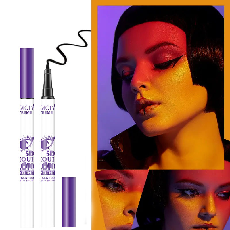 【 Exclusive for Foreign Trade 】QICIY eyeliner Pen is waterproof, one-stroke forming, quick-drying, anti-smudge, long-lasting and does not smudge. Wholesale full figure