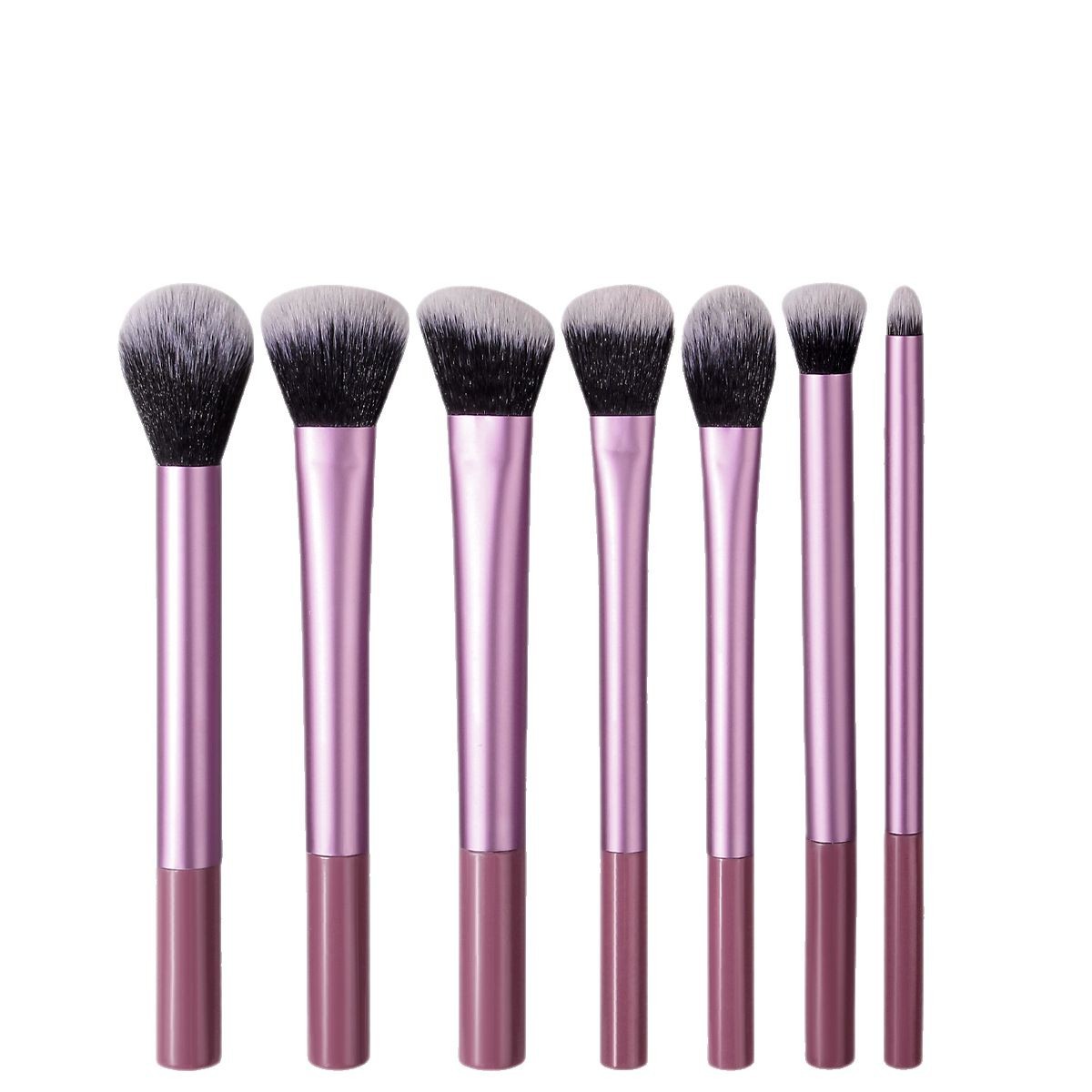 Cross-border exclusive 7-piece makeup brush set, loose powder brush, blush, eyeshadow brush, makeup artist's beauty tools in stock, dispatched instantly Item Picture