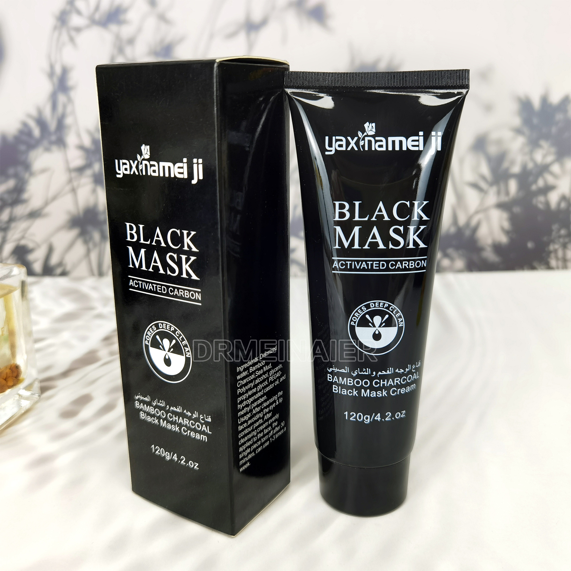 Wholesale of English version of Yanna Beauty Blackhead Removal Mask, Mineral Mud Nose Mask and peel-off Mask 120G from foreign trade factory full figure