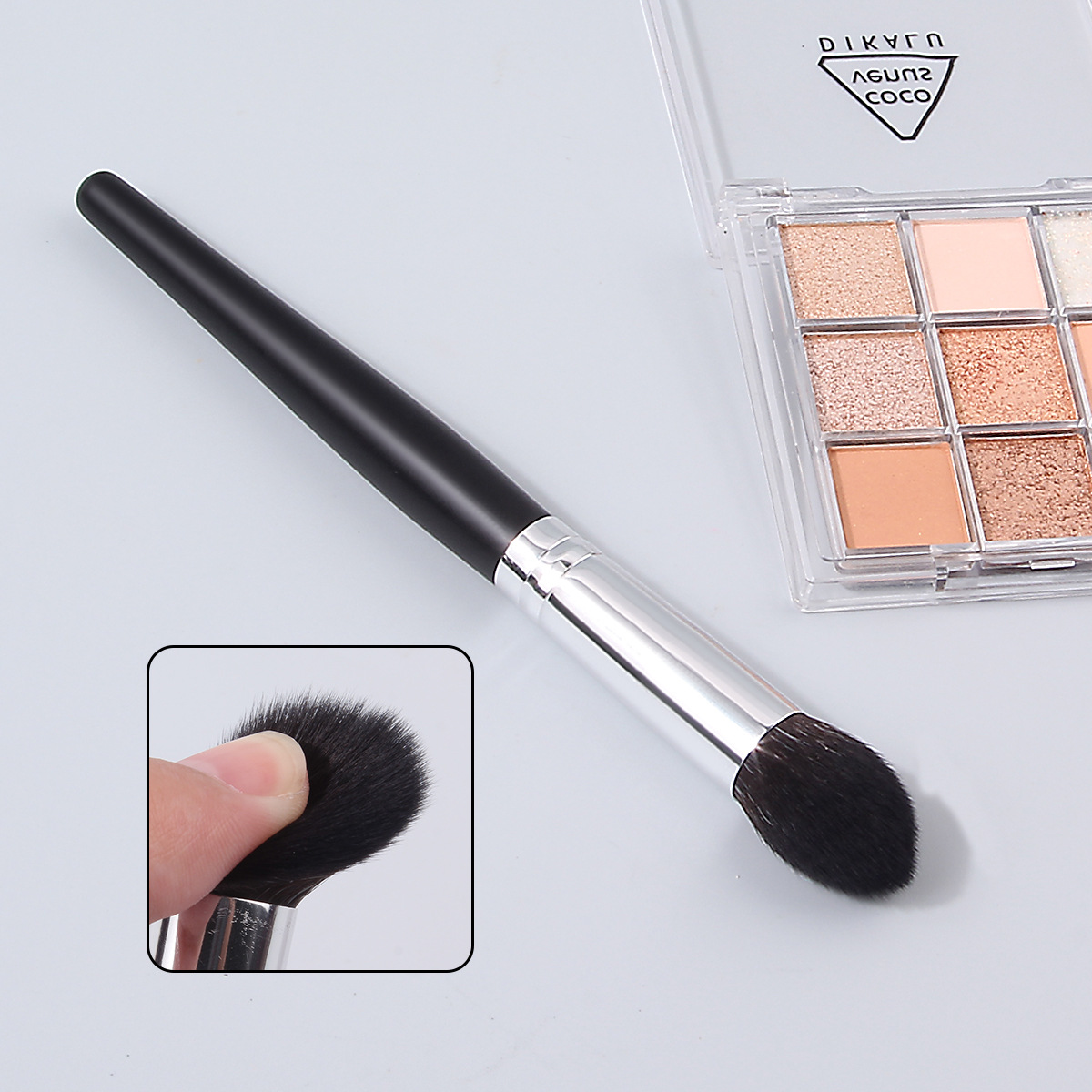 Single soft-bristled blush brush, multi-functional high-gloss powder contouring brush, in stock, facial touch-up beginner makeup brush details Picture