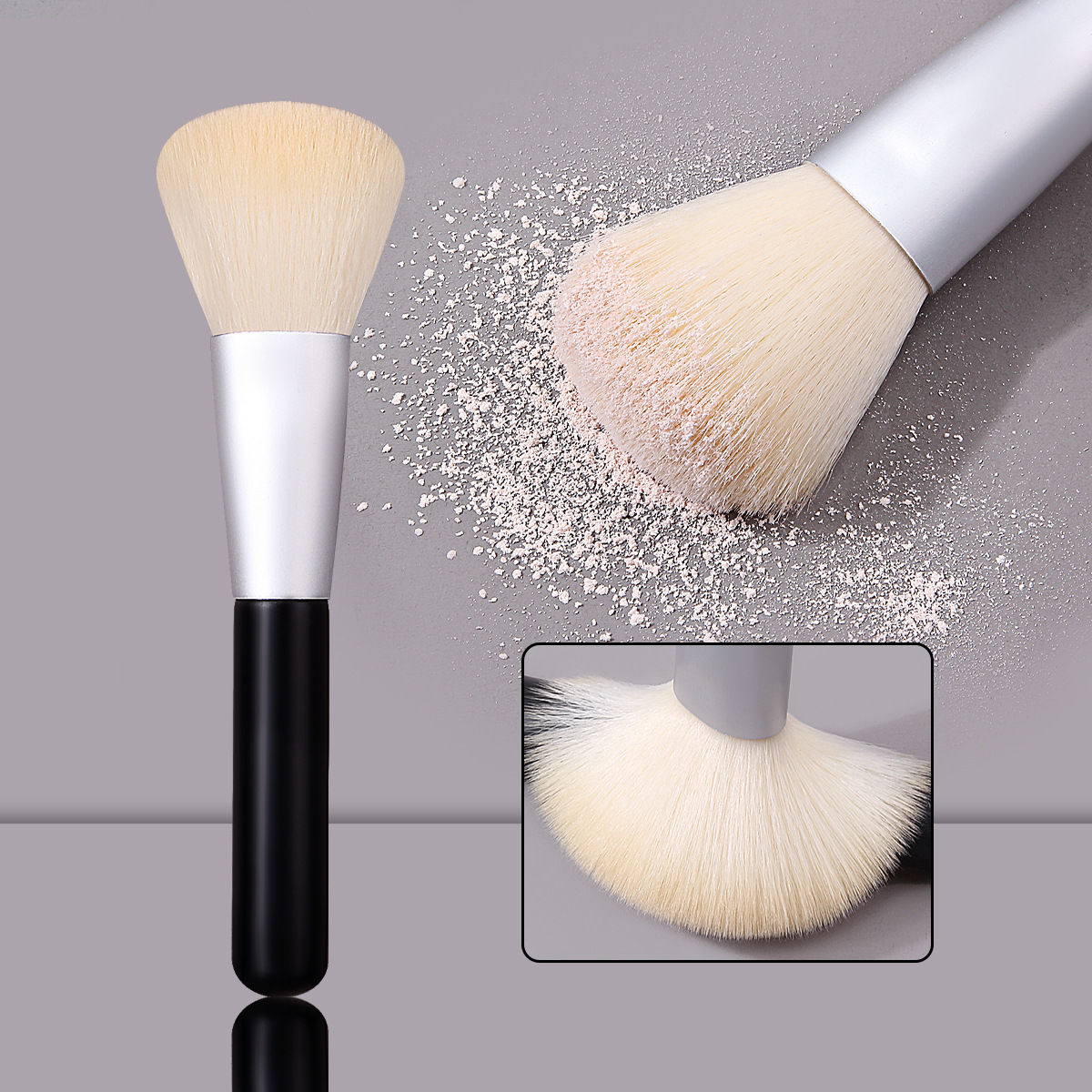 Beauty tools: Single blush brush, portable makeup brush, honey brush, soft bristles, no-makeup setting brush, wholesale in stock full figure