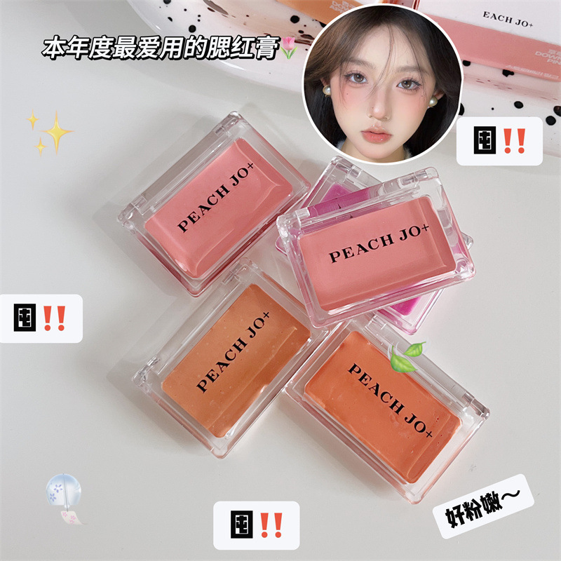 PEACH JO+ Korean Velvet Monochrome Blush Cream, Monochrome brightening, long-lasting, delicate, energetic female student Specification drawing
