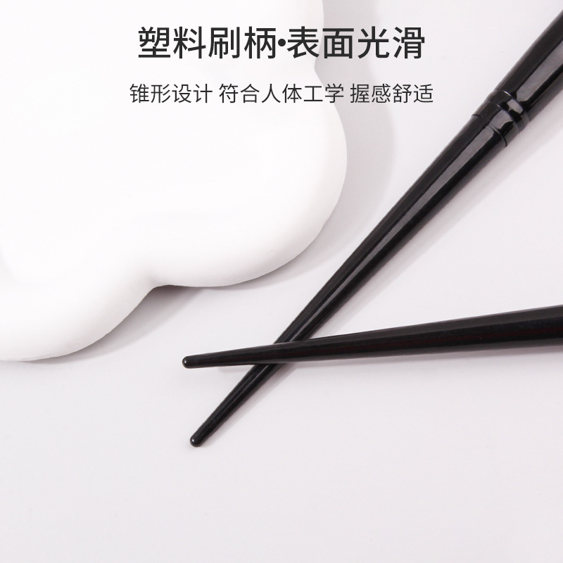 Single-stick flame blush brush, highlighter brush, soft-bristled angled contactor brush, setting brush, beauty tool, makeup brush Application Scenario
