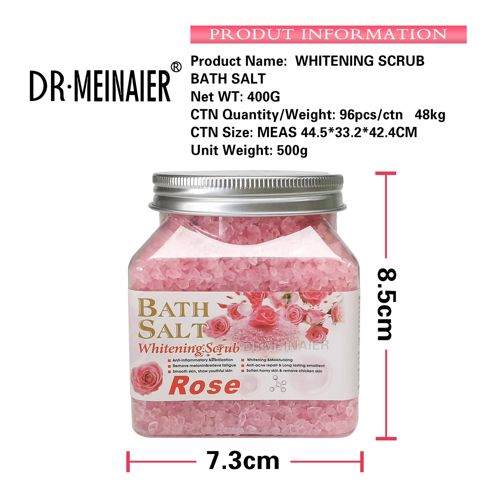 Cross-border SPA, aromatic crystal salt, coarse grain foot bath scrub, exfoliating chicken skin, bath cleaning, coarse salt for export Item Picture