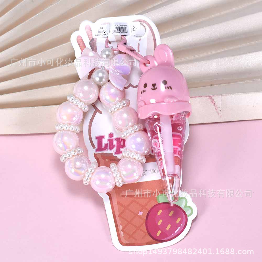 ML8134B Fruit Slice Transparent Lip Oil LUCKY MODEL Export Card Hanging Bracelet Cartoon Little Rabbit New Style Specification drawing