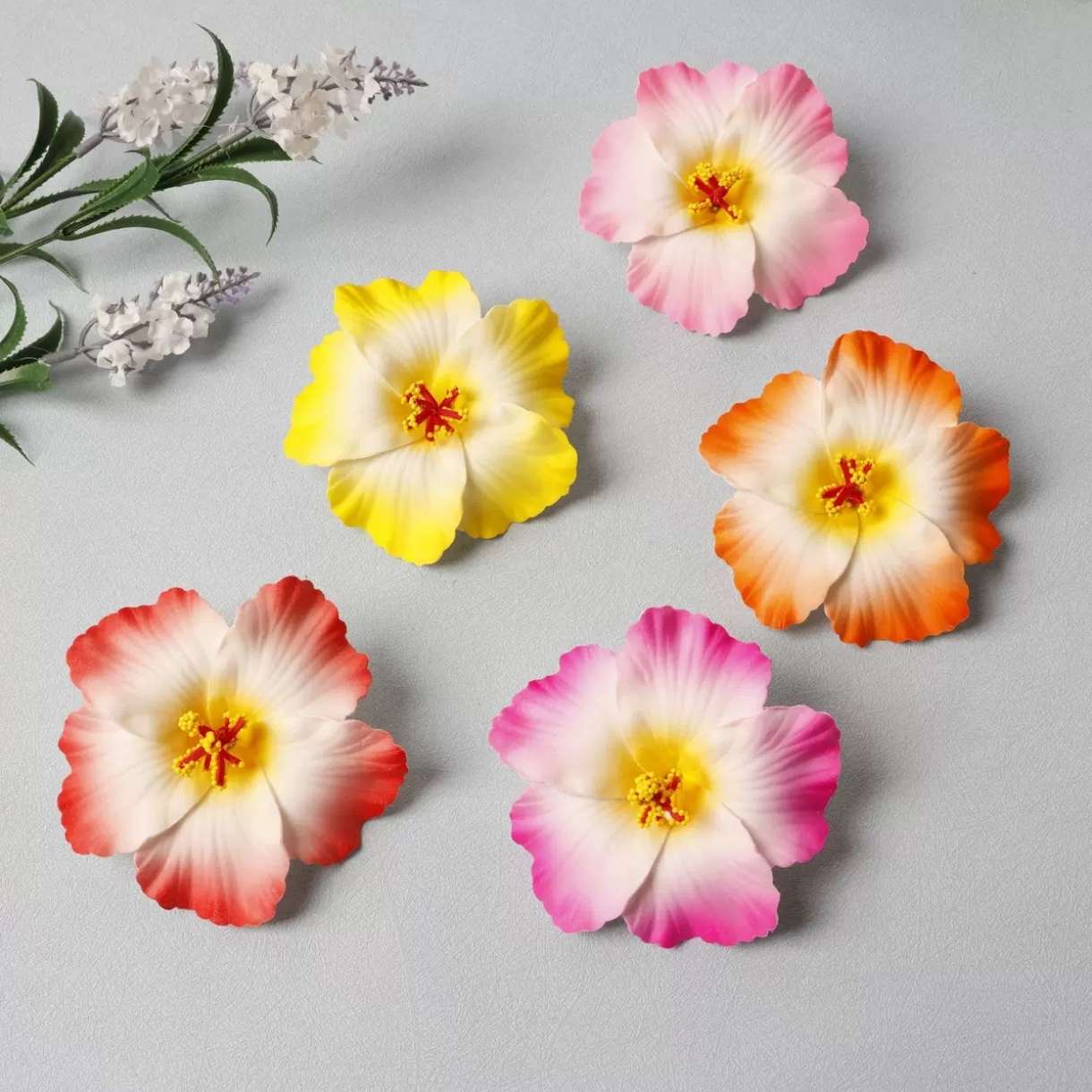 现货新款约10厘米仿真扶桑花发夹，海边游度假，拍照Dl丫创意工坊花朵头饰发夹发饰