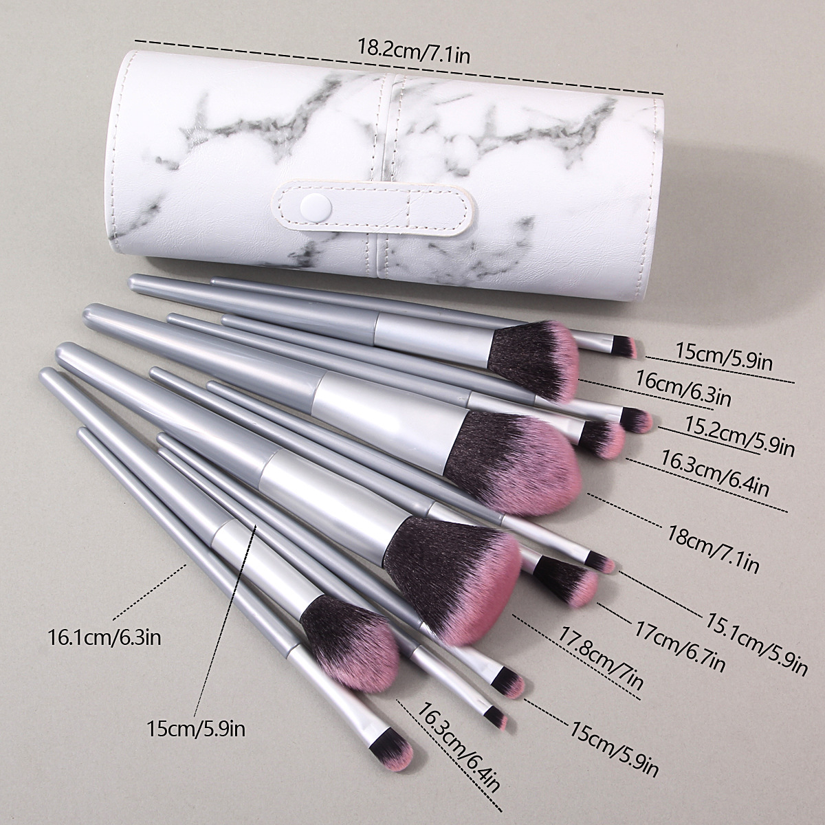 Hot-selling 12 sets of beginner makeup brushes, complete eyeshadow brushes, super soft portable blush brushes, loose powder brushes, factory wholesale Item Picture