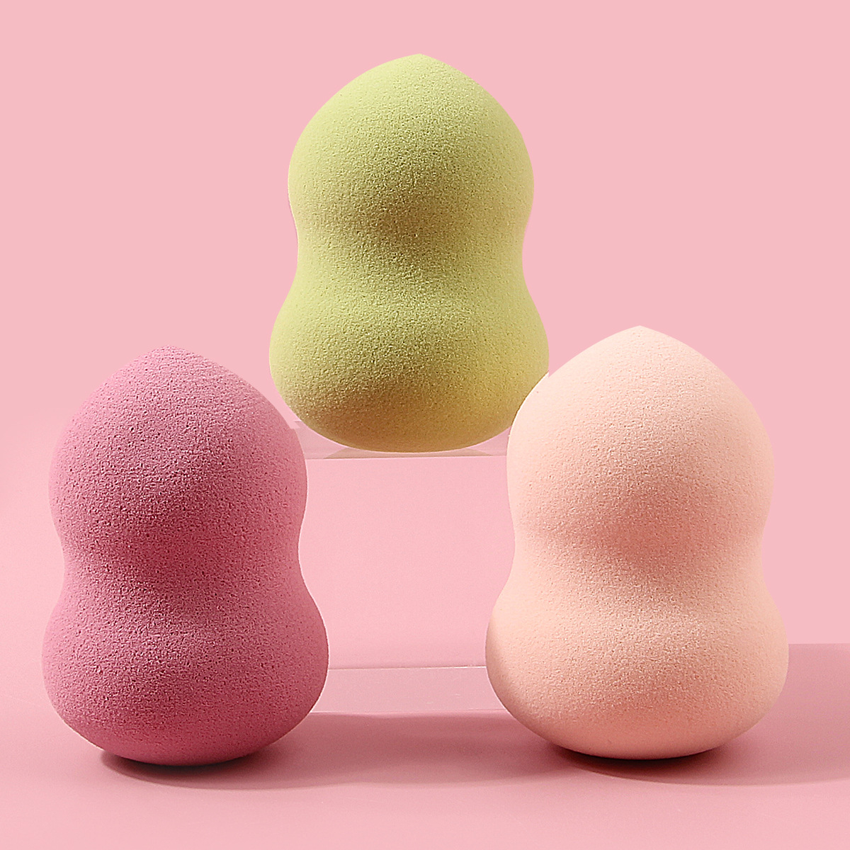 3 multi-color gourd beauty eggs, super soft, dry and wet dual-purpose, non-powder makeup eggs, foundation liquid makeup sponge eggs full figure