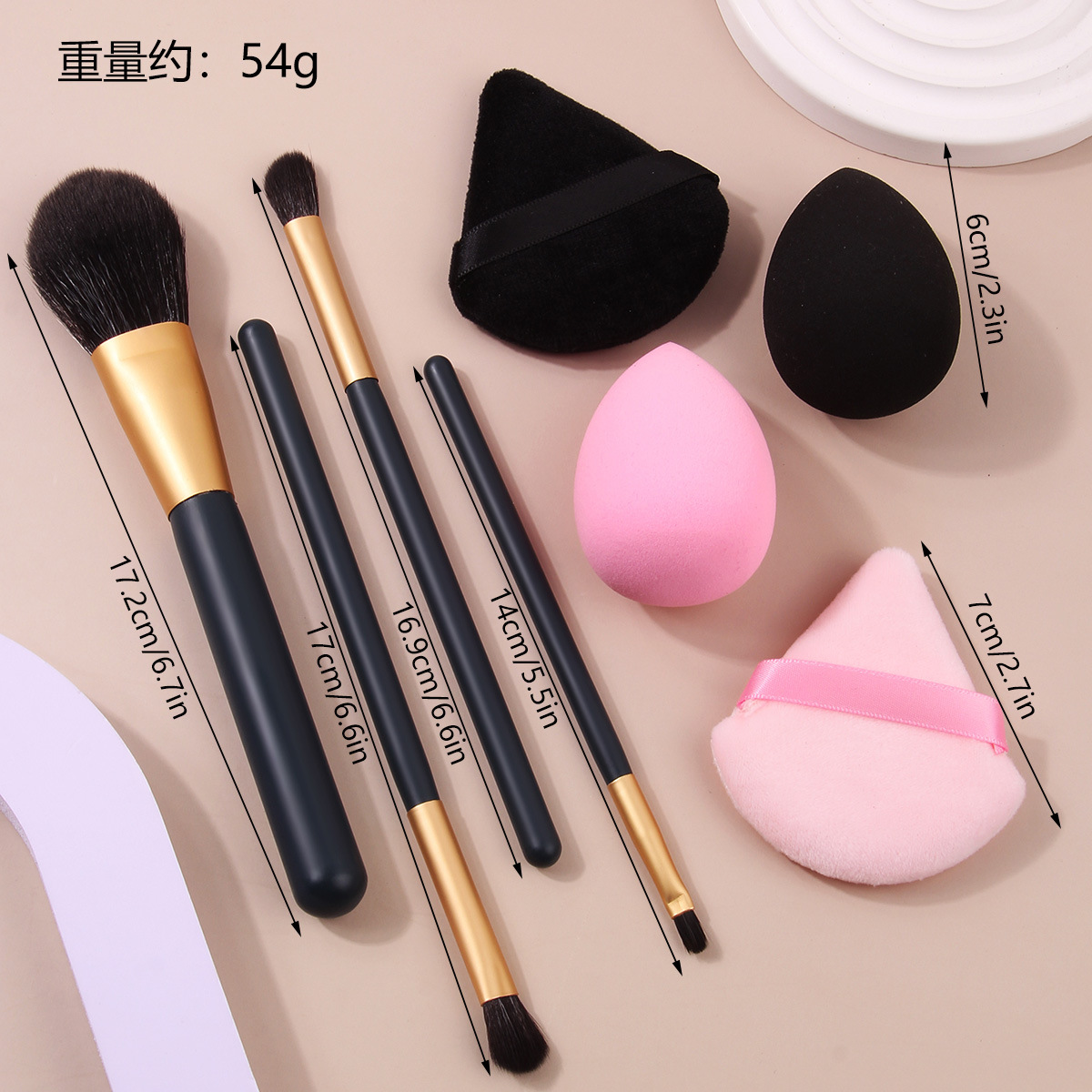 Hot-selling high-quality travel makeup brush set, loose powder brush, blush brush, eyeshadow brush, portable beginner's beauty tools Application Scenario