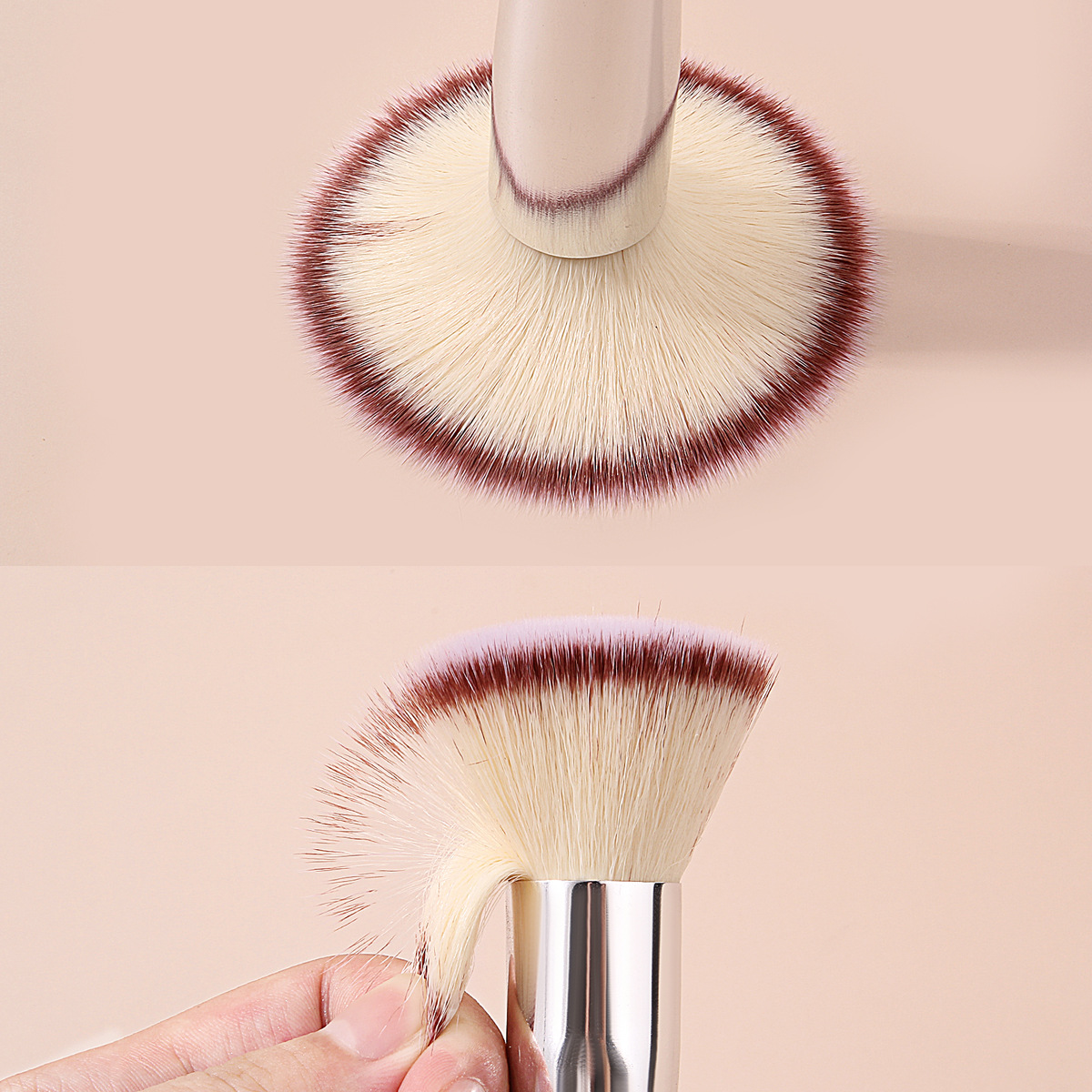 Foundation night makeup special flat-head foundation brush, face wheel brush, blush brush, portable beginner's makeup brush in stock details Picture