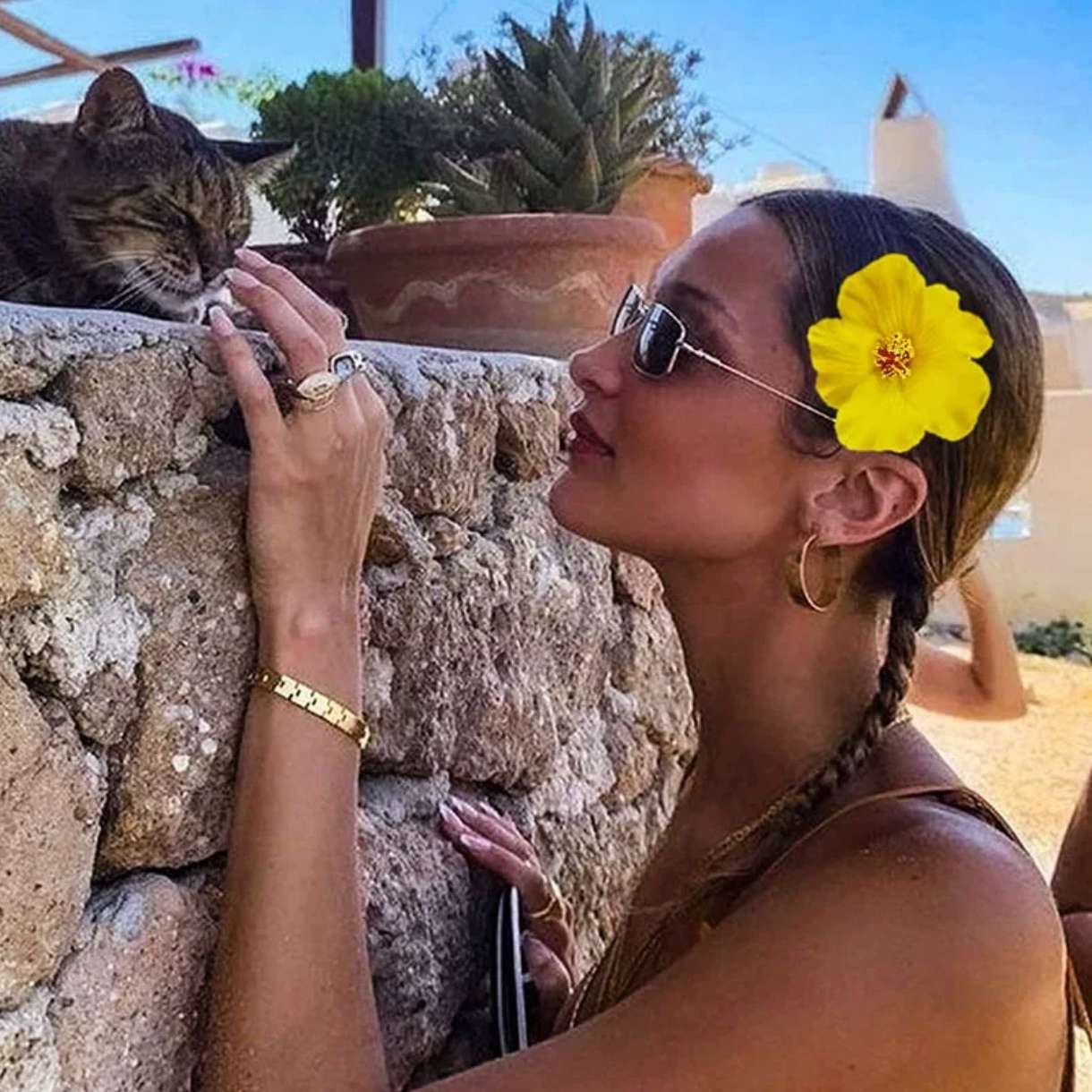 现货新款约10厘米仿真扶桑花发夹，海边游度假，拍照Dl丫创意工坊花朵头饰发夹发饰详情图5