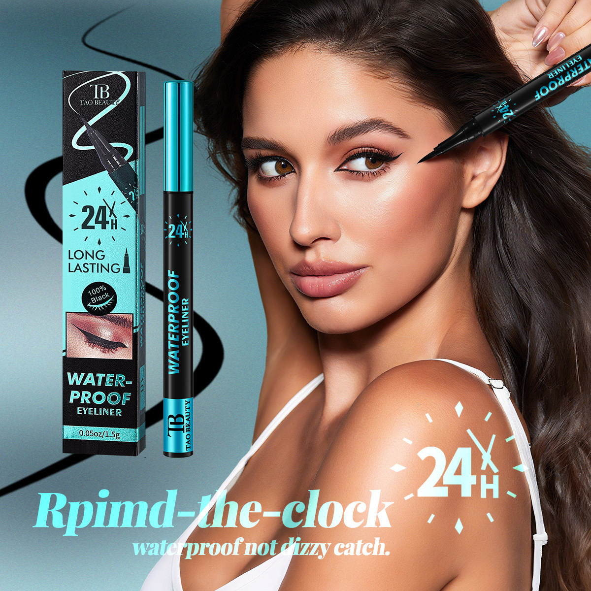 【 Cross-border Exclusive 】Tao Beauty Eyeliner Pen Smooth, Waterproof, sweat-proof, Amazon bestseller, not easy to smudge details Picture