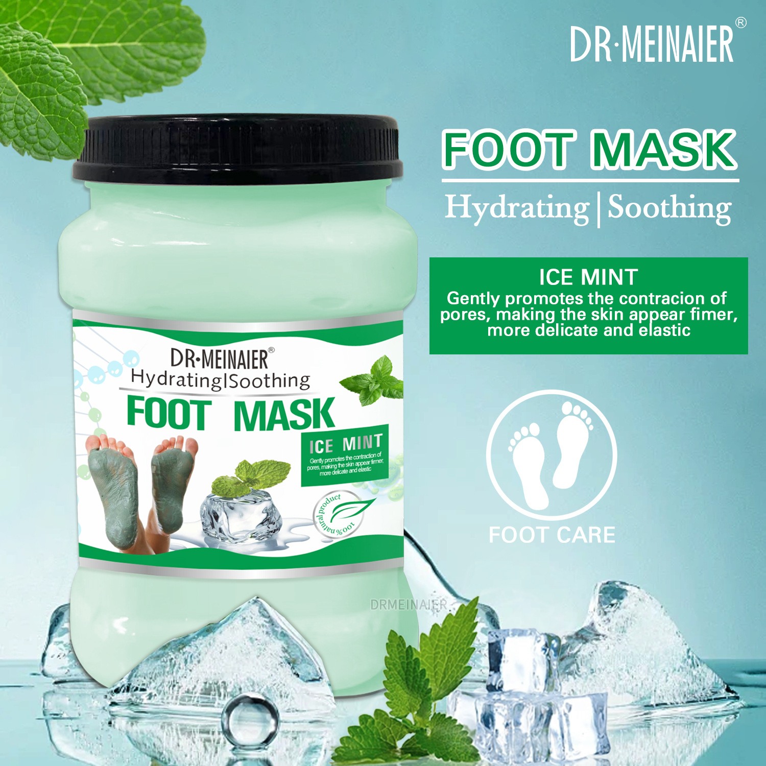 Cross-border 1kg Mint foot Mask Exfoliating foot Mask Deep Cleansing Chicken skin Massage Cream factory wholesale Specification drawing