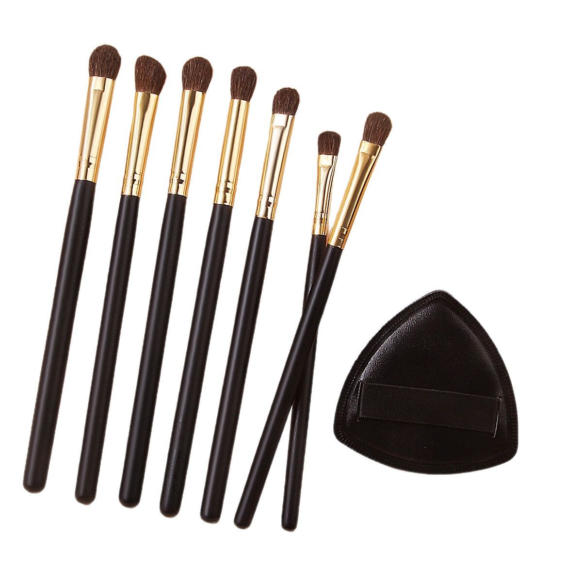 7 pieces in stock - Horsehair eyeshadow brush set, smudge brush, Smoke Brush, Color Laying Detail Brush, Eyeliner Brush, Handmade Makeup Brush Item Picture