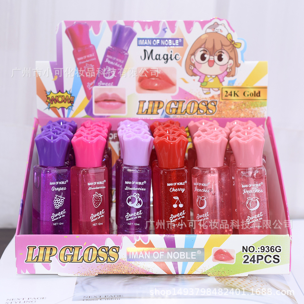 2,024 units OF [IMAN OF NOBLE] 936G Cute Sparkling Moisturizing Lip Oil magic Radiance Specification drawing