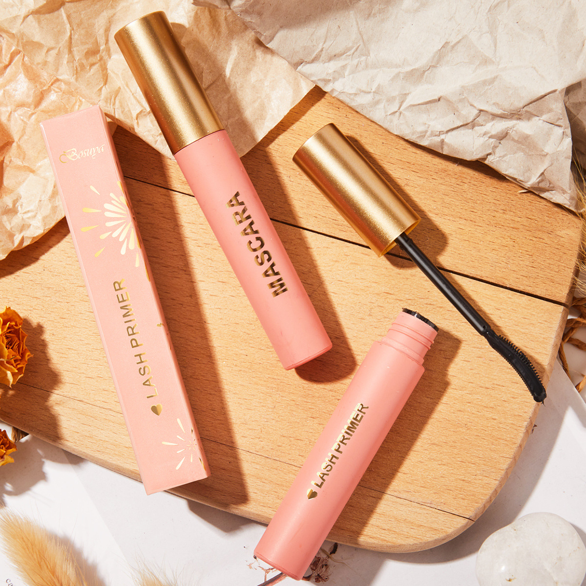 Bosuya mascara is natural, long-lasting, waterproof, slender, and does not smudge or curl. It is a base cream and styling liquid that can be used for hair replacement details Picture