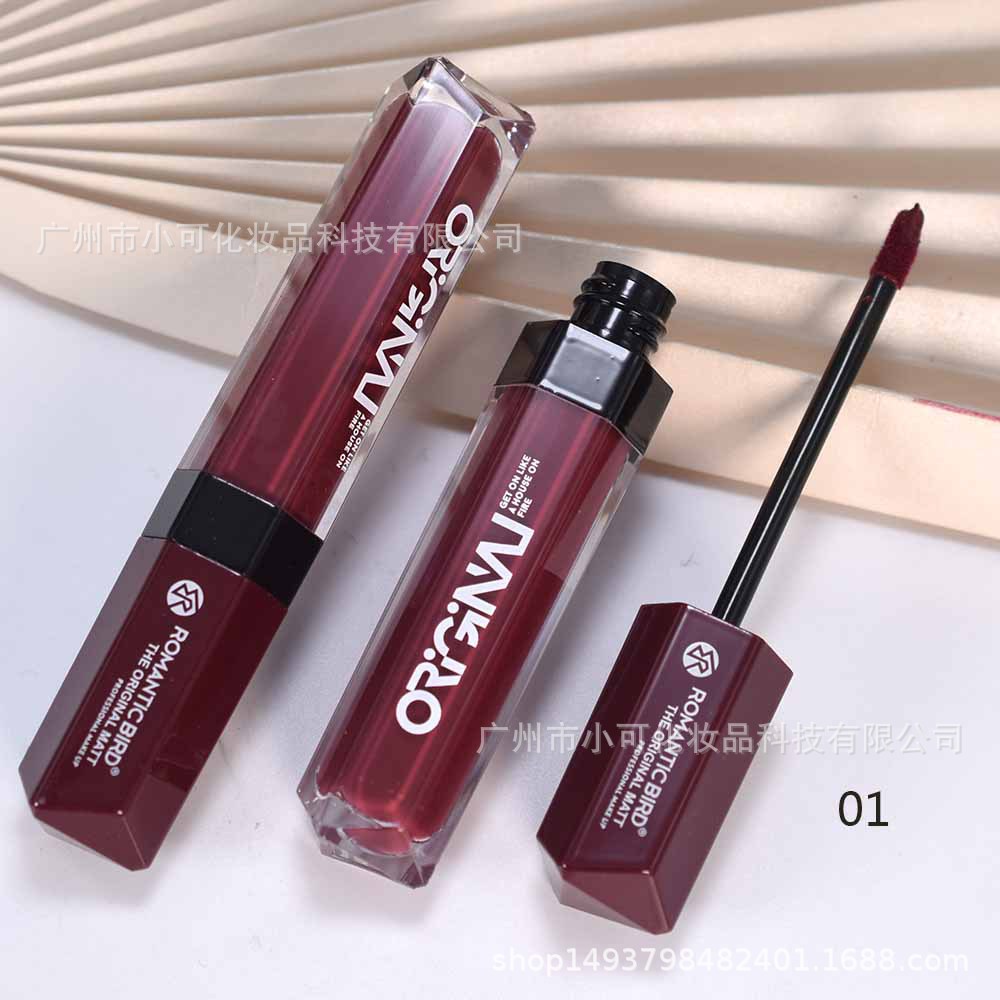 Only export [ROMANTIC BIRD] RB273S MATTE Lip Gloss Lip Gloss Deep red MATTE LIPGLOSS Specification drawing