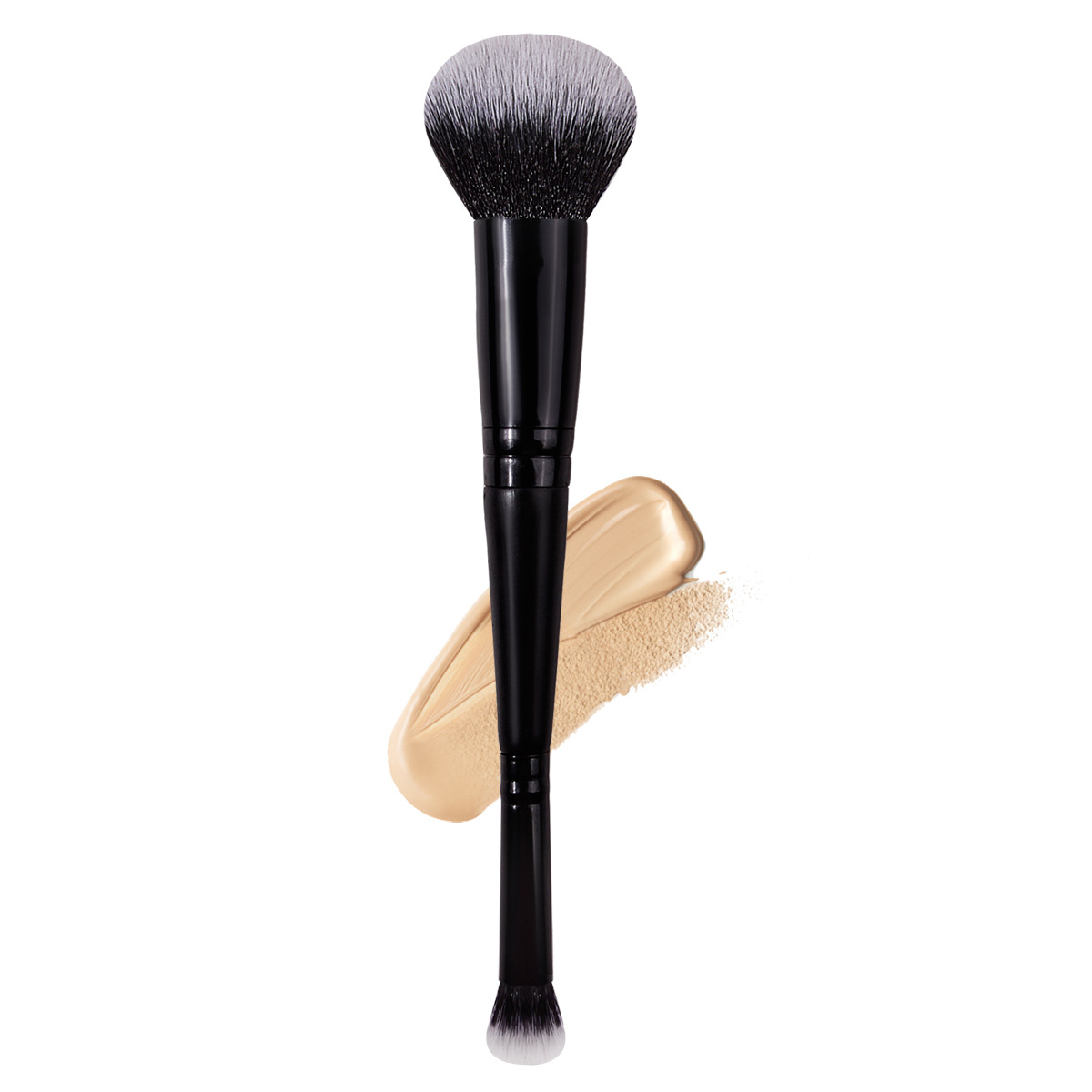 Cross-border foreign trade bestseller factory direct sales: Double-headed blush brush, multi-functional makeup brush, contouring, high-gloss and smudging brush, super soft full figure
