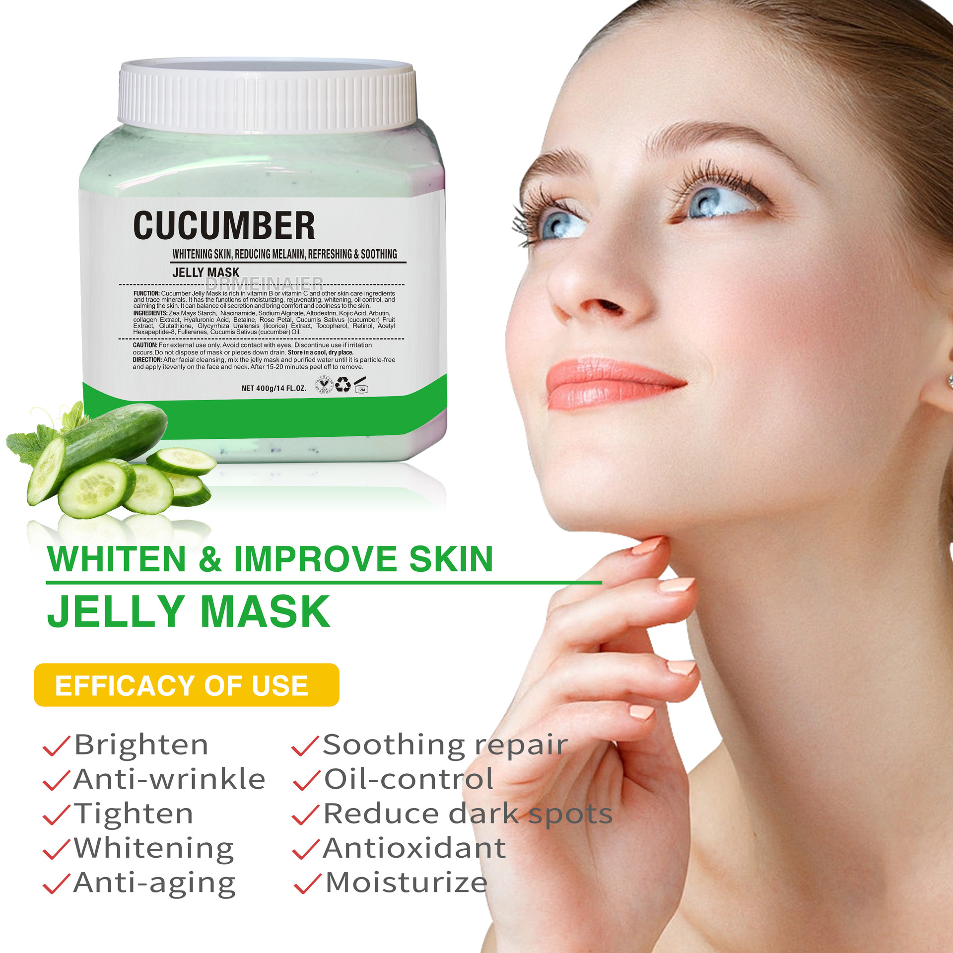 Cross-border crystal jelly mask powder, bone collagen, gold soft mask powder, anti-aging, hydrating and brightening, export wholesale 400g Application Scenario