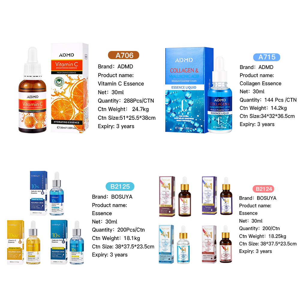 【 Cross-border Exclusive 】 Vitamin c Essence for Hydrating, Moisturizing and repairing the skin base Liquid, Youthful and delicate facial essence Item Picture