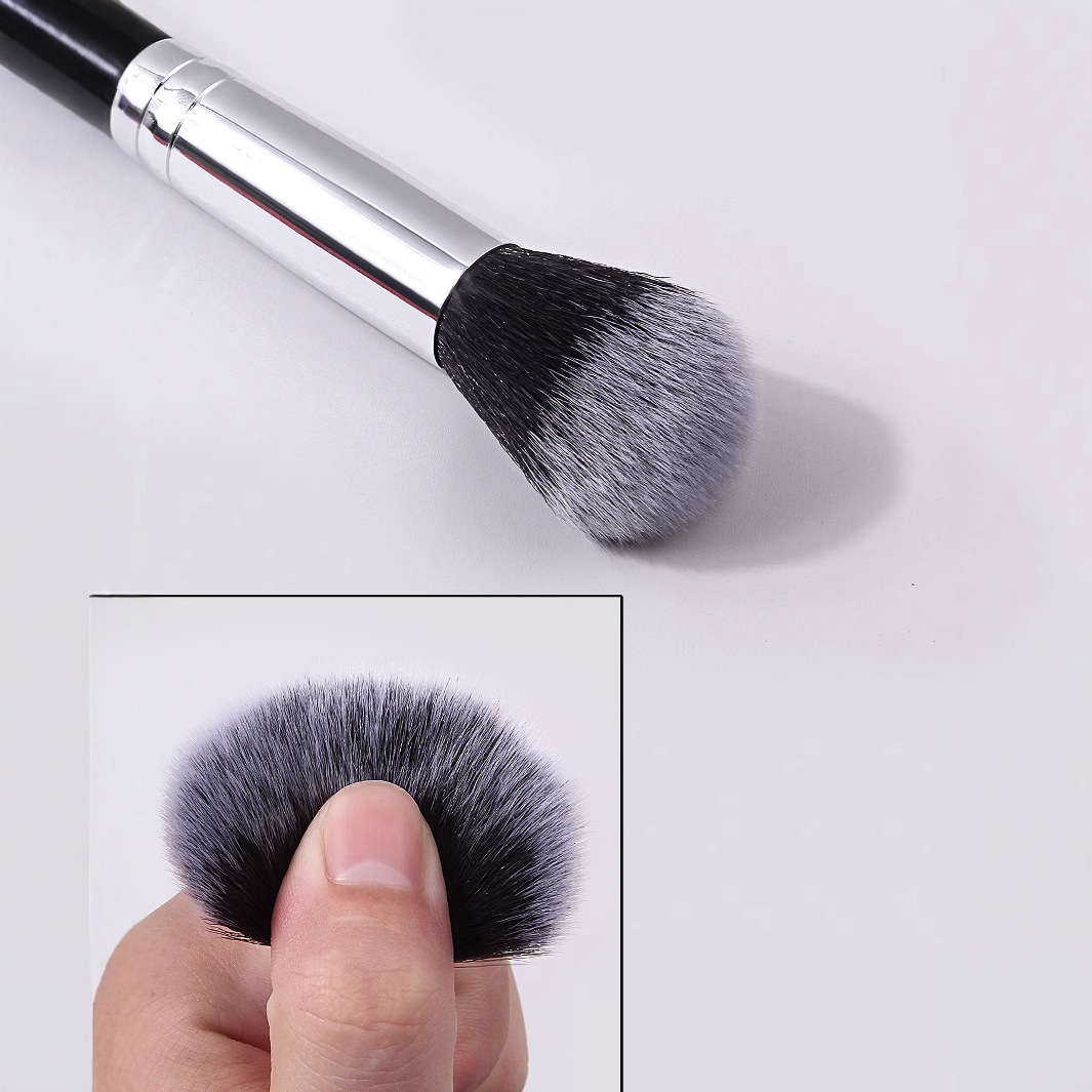 Cross-border bestsellers: Makeup brush, blush brush, multi-functional high-gloss powder contour brush, wooden handle single soft bristle makeup brush Specification drawing