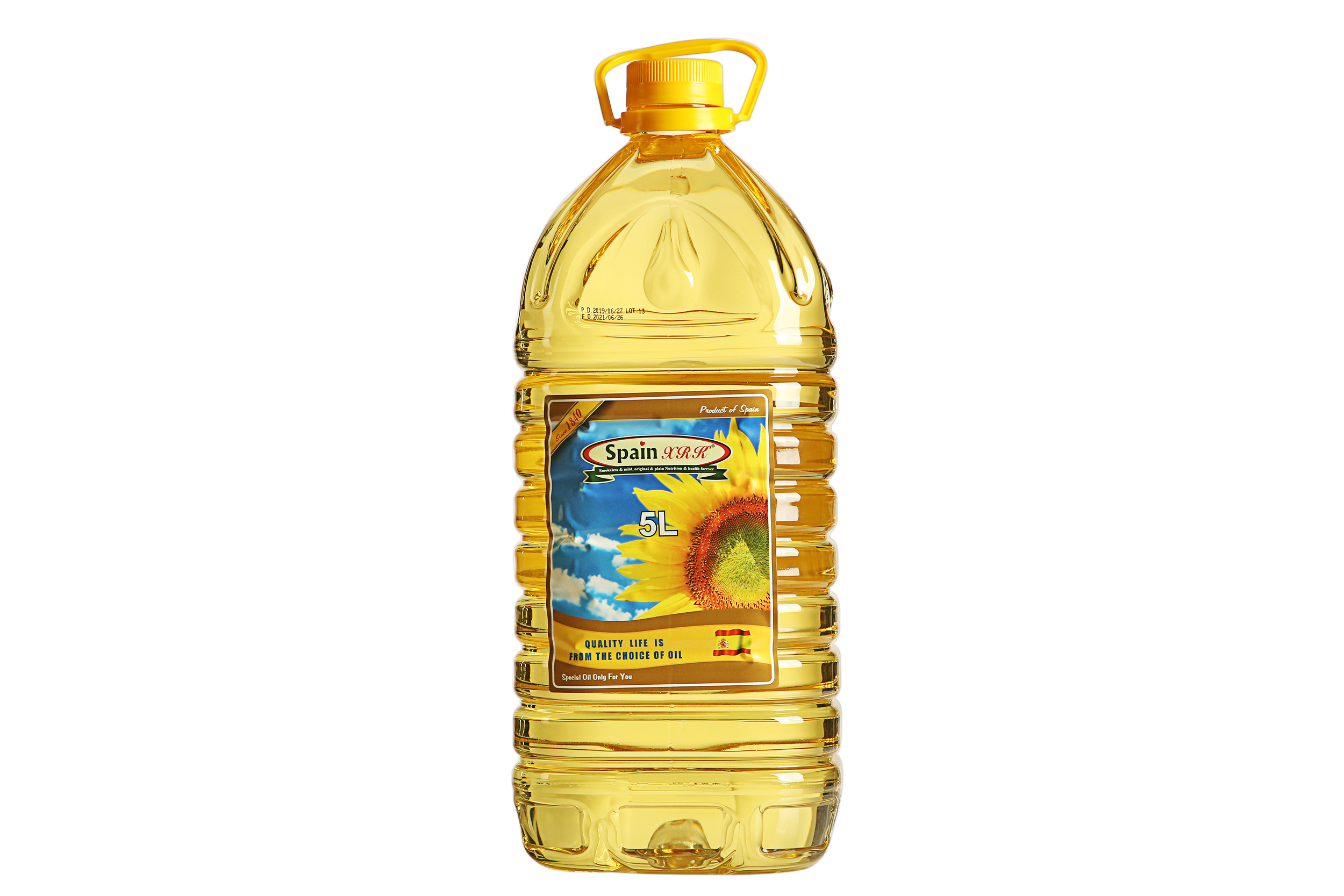 Original bottle, original packaging, 5-liter Spanish imported sunflower oil, pressed mellow and fragrant, non-GMO edible oil
