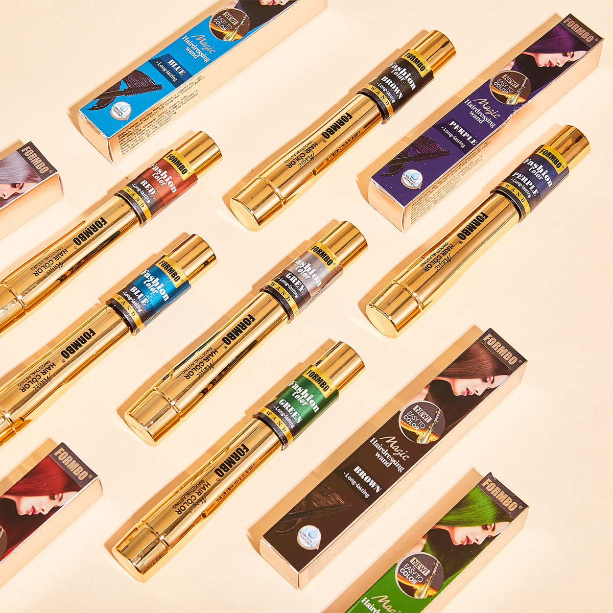 Cross-border exclusive FORMBO hair pens that do not fade, do not smudge, are waterproof and sweat-proof, and are bestsellers on Amazon Specification drawing